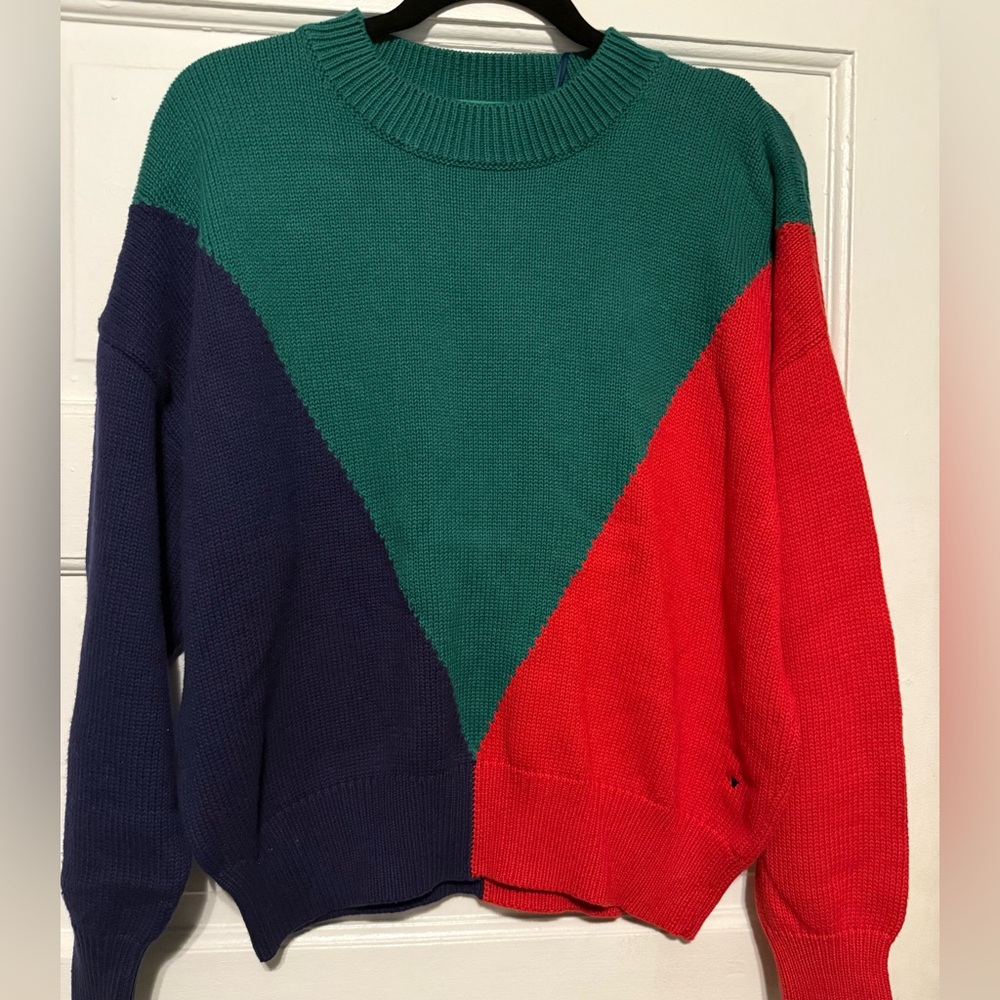Clare V - brand new cashmere Large sweater - Navy. Green, and Poppy (Red)